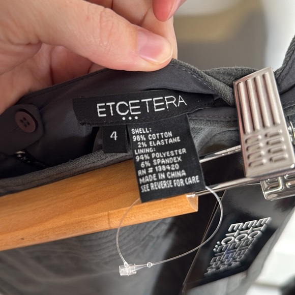 NWT Etcetera Pewter Velvet Pencil Skirt - 4 - Picture 5 of 5